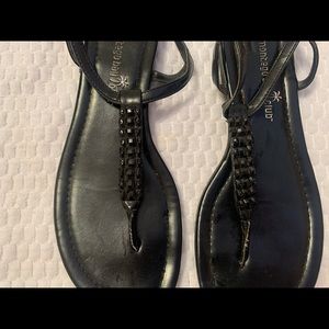5/$25! Black Jeweled Sandals